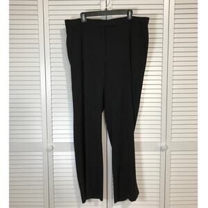 Investments II Black Pleated Stretch Relaxed Fit Office Work Pants Women 18W